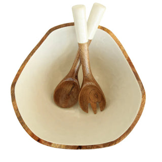 Indy Home Pearlized Hand Painted Collection   Bowl & Server Set
