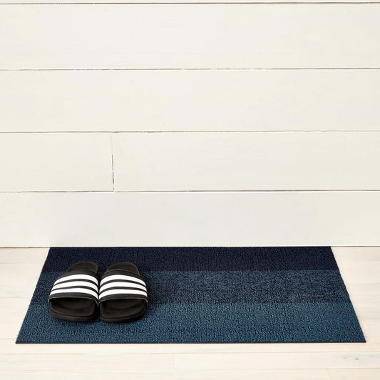 Marbled Stripe Shag Mat - Bay Blue