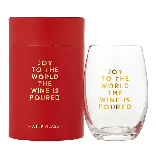 Joy To The World Wine Glass***