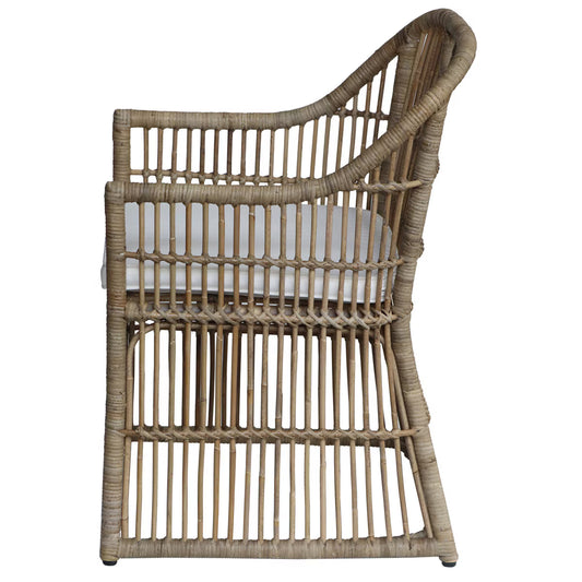 Lawson Rattan Arm Chair with Cushion, Natural