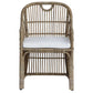 Lawson Rattan Arm Chair with Cushion, Natural