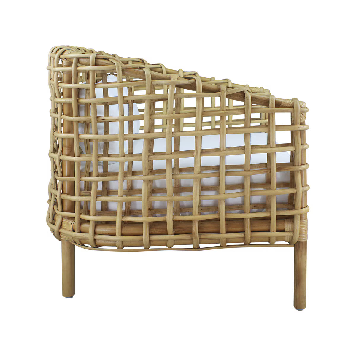 Indigo Road by Egypt Sherrod Yulia Open Rattan Barrel Occasional Chair, Natural