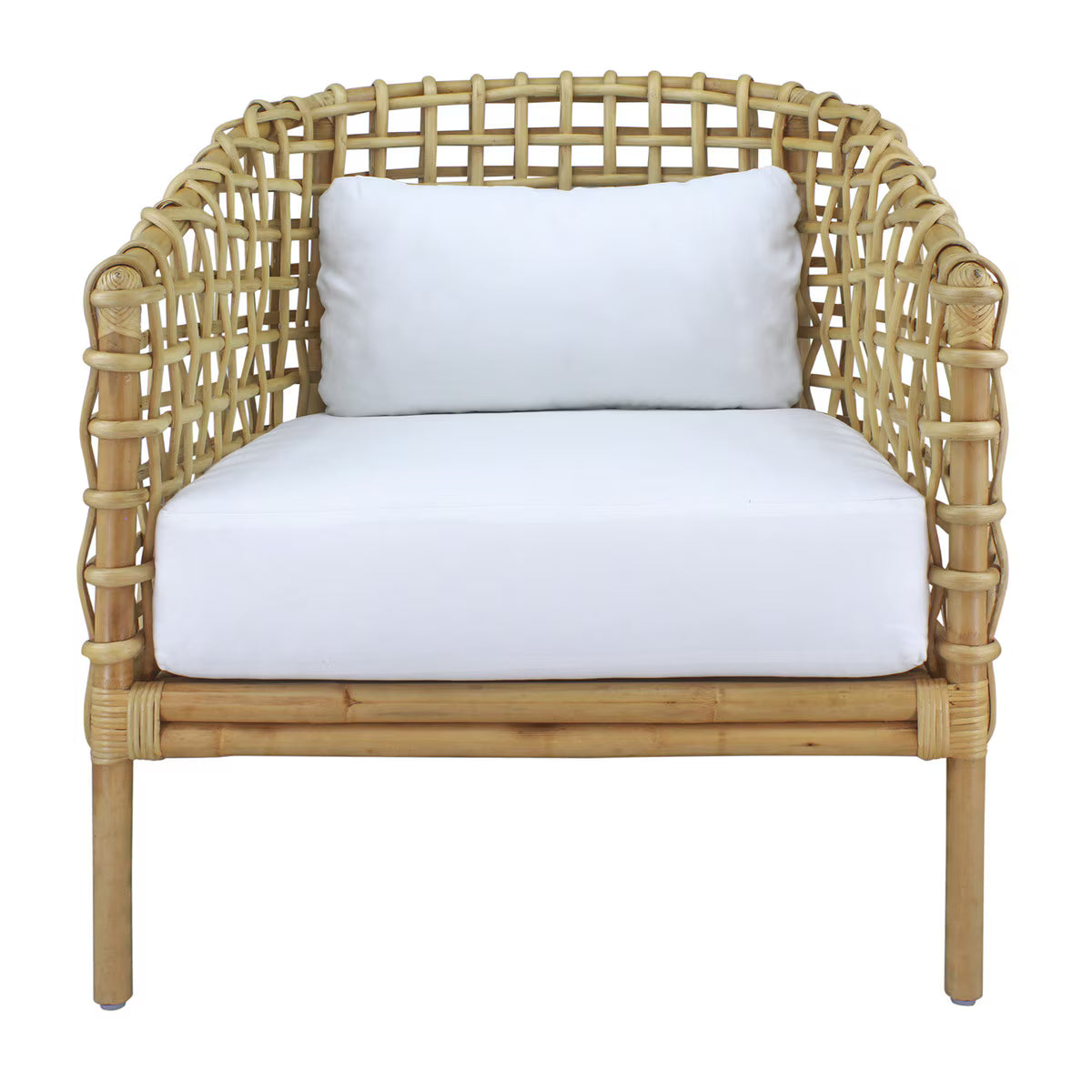 Indigo Road by Egypt Sherrod Yulia Open Rattan Barrel Occasional Chair, Natural