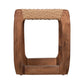 Woven Top Wooden Stool