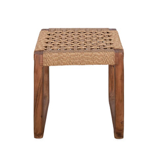 Woven Top Wooden Stool
