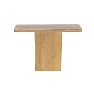 Travertine Top Wooden Console Table
