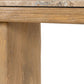 Travertine Top Wooden Console Table