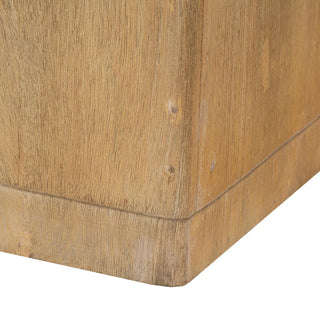 Travertine Top Wooden Console Table
