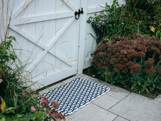 Pearl Glacier Bay Navy Doormat   Triple Weave
