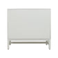 Door Cabinet With Whitewash Raffia Panels, White