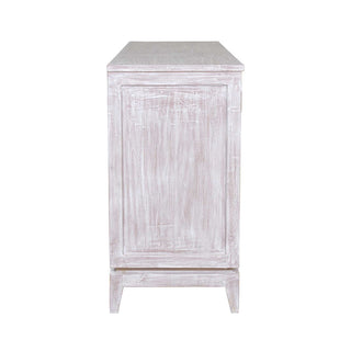 Calista 4 Door Acacia and Cane Sideboard White Wash
