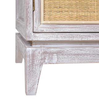 Calista 4 Door Acacia and Cane Sideboard White Wash
