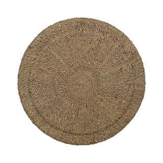 16" Wide Seagrass Ribbed Side Table

