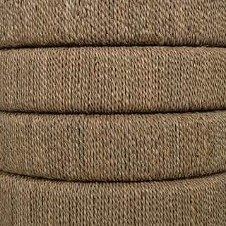 16" Wide Seagrass Ribbed Side Table
