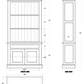 Edwardian Bookcase Architectural White (HRW)