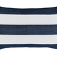 Catamaran Stripe Navy/White Indoor/Outdoor Lumbar Pillow