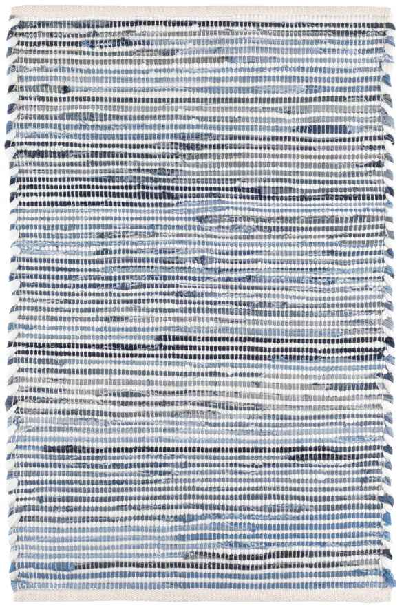 Denim Rag Ribbed Woven Cotton  2x3