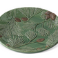 8.75 Inch Green Ceramic Pinecone Plate