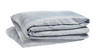 Sterling Stripe Linen Duvet Cover   Blue
