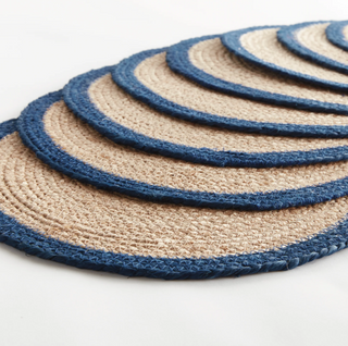 Jute Coil Round Placemat   Set of 8
