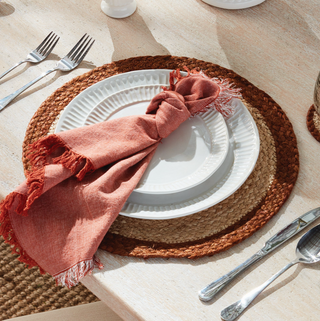 Jute Coil Round Placemat   Set of 8
