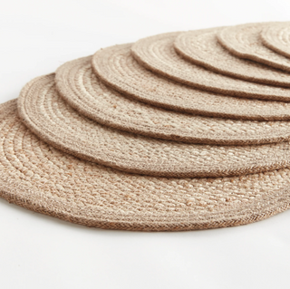 Jute Coil Round Placemat   Set of 8
