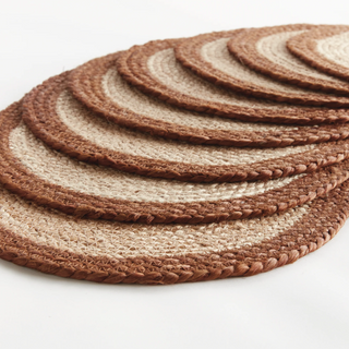 Jute Coil Oval Placemat   Set of 8
