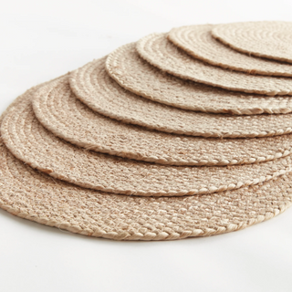Jute Coil Oval Placemat   Set of 8
