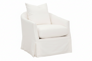 Faye Slipcover Swivel Club Chair
