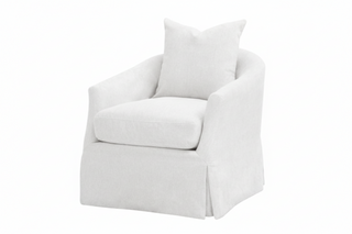Faye Slipcover Swivel Club Chair
