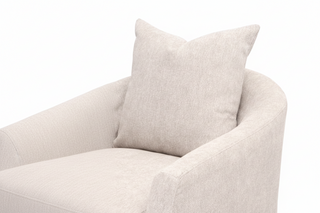 Faye Slipcover Swivel Club Chair
