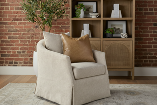 Faye Slipcover Swivel Club Chair
