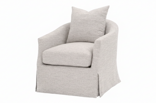 Faye Slipcover Swivel Club Chair
