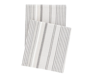 Gradation Ticking Woven Cotton Throw

