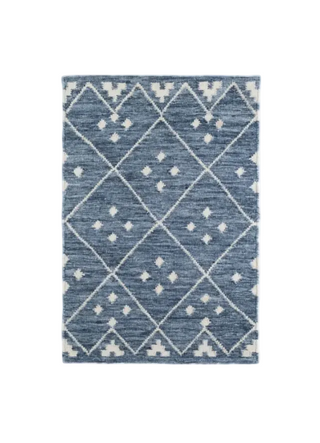Kota Indigo Handwoven Wool Rug
