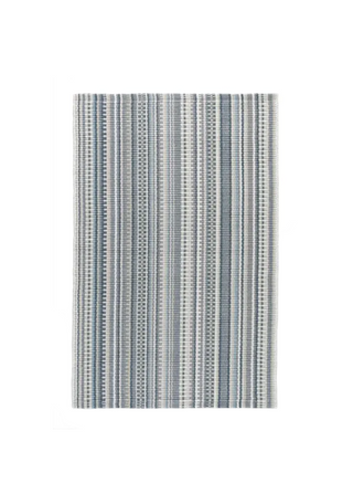 Lucky Stripe Grey Woven Cotton Rug   2' x 3'
