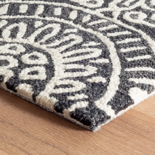 Temple Hand Micro Hooked Wool Rug
