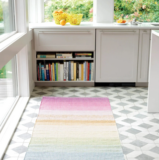 Watercolor Horizon Handwoven Cotton Rug
