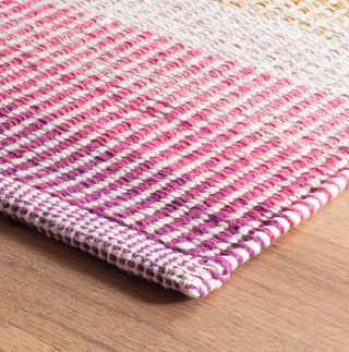 Watercolor Horizon Handwoven Cotton Rug
