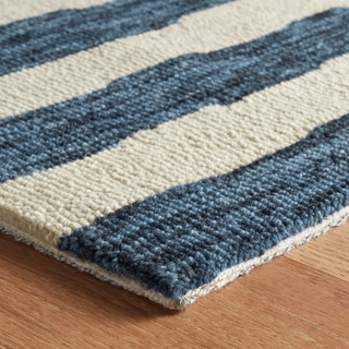 Silas Stripe Hand Micro Hooked Wool Rug
