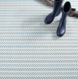 Lowell Blue Machine Washable Rug
