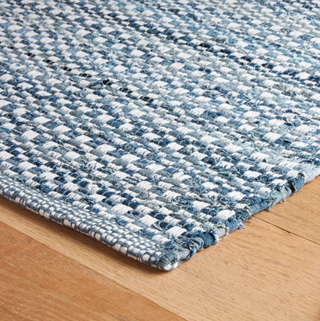 Denim Stone Handwoven Cotton Rug
