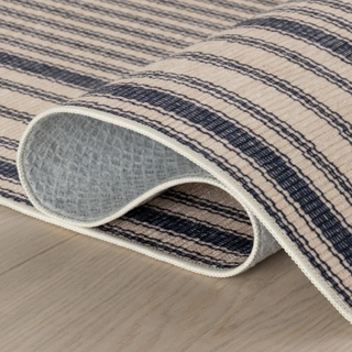 Axiom Coastal Striped Machine Washable Rug
