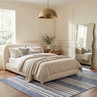 Ilae Coastal Striped Washable Rug
