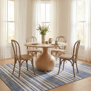 Ilae Coastal Striped Washable Rug

