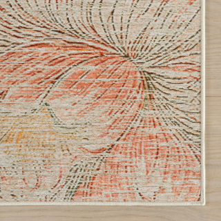 Exploded Floral Machine Washable Rug
