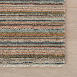 Brindle Stripe Hand Loom Knotted Wool Rug
