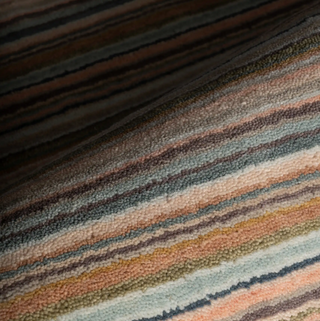 Brindle Stripe Hand Loom Knotted Wool Rug
