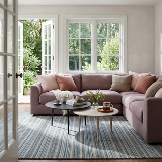 Brindle Stripe Hand Loom Knotted Wool Rug
