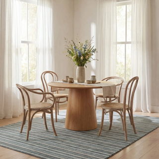 Brindle Stripe Hand Loom Knotted Wool Rug
